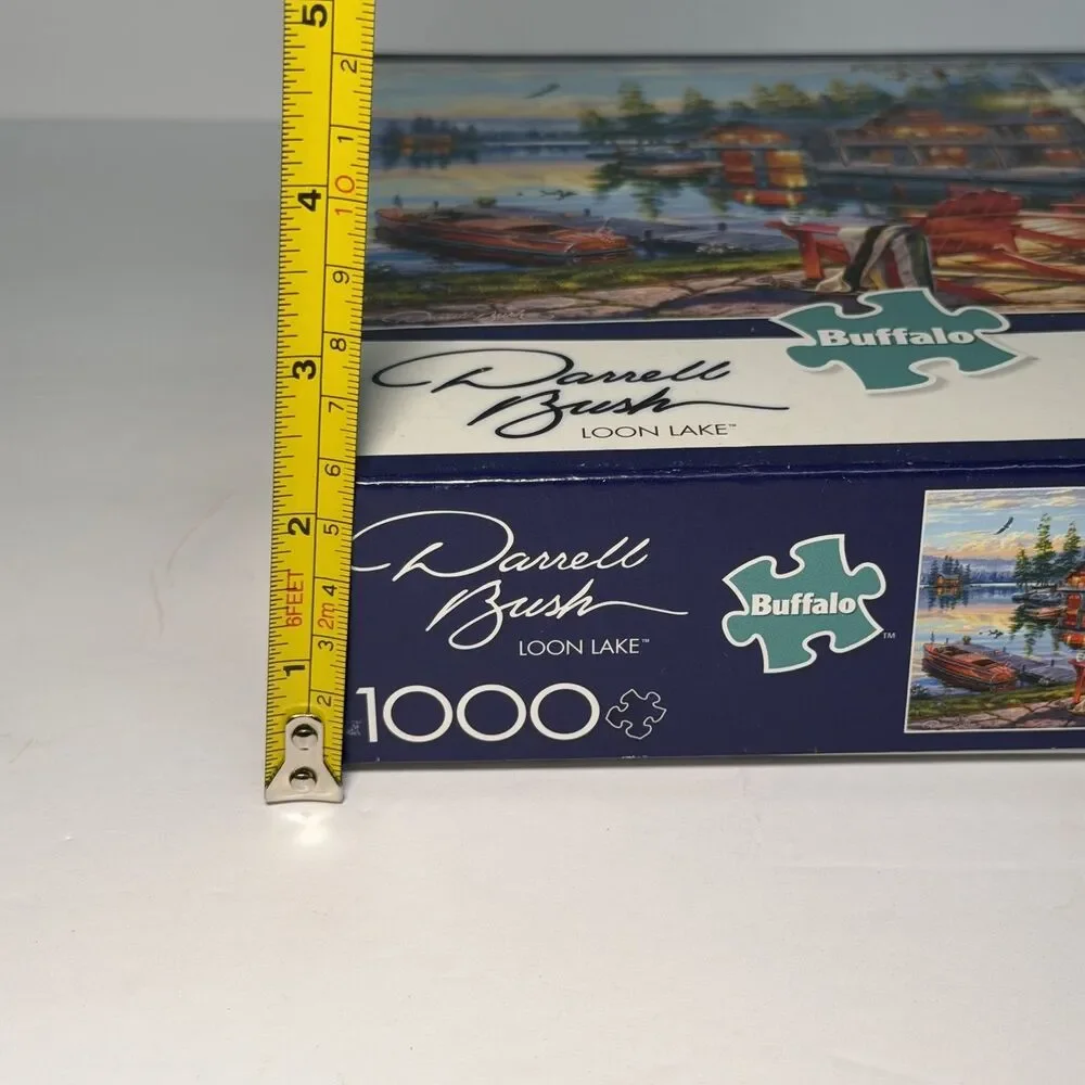 'Loon Lake' 1000-Piece Puzzle - Blue Box with Red Accents